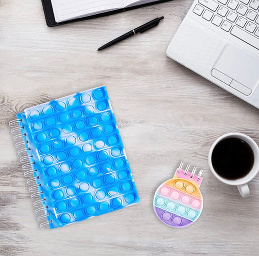 Push Pop It Bubble Spiral Notebook and Mini Rainbow Spiral (2 for 1)